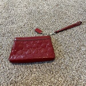 Red Coach Wristlet